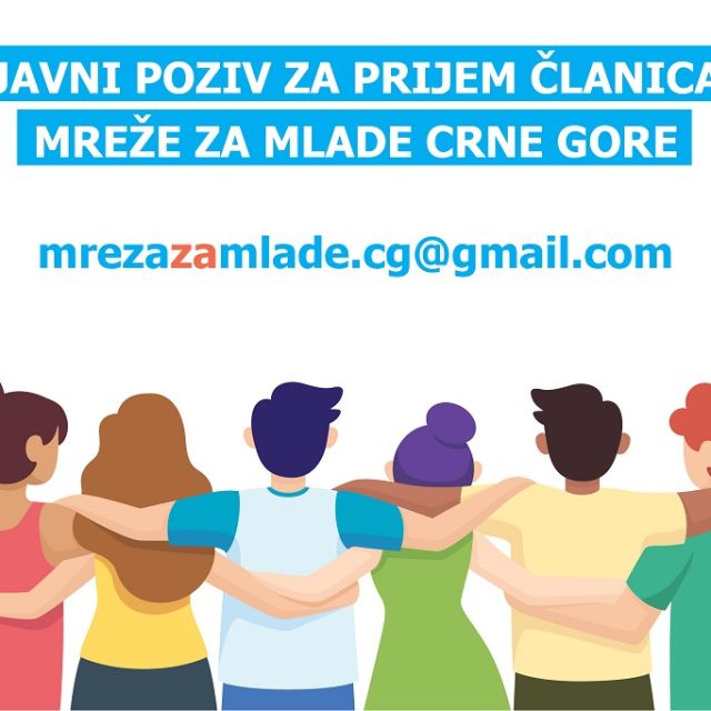 Javni poziv za prijem članica Mreže za mlade Crne Gore