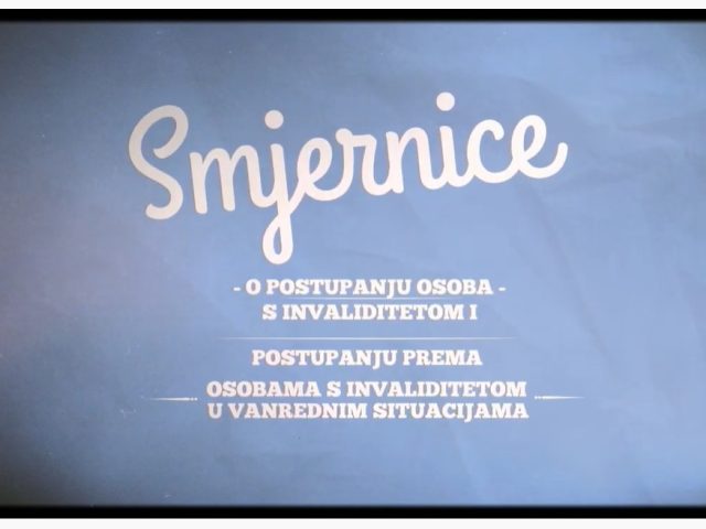 SAOPŠTENJE ZA JAVNOST: VIDEO ANIMACIJA – SMJERNICE O POSTUPANJU OSOBA S INVALIDITETOM I POSTUPANJU PREMA OSOBAMA S INVALIDITETOM U VANREDNIM SITUACIJAMA