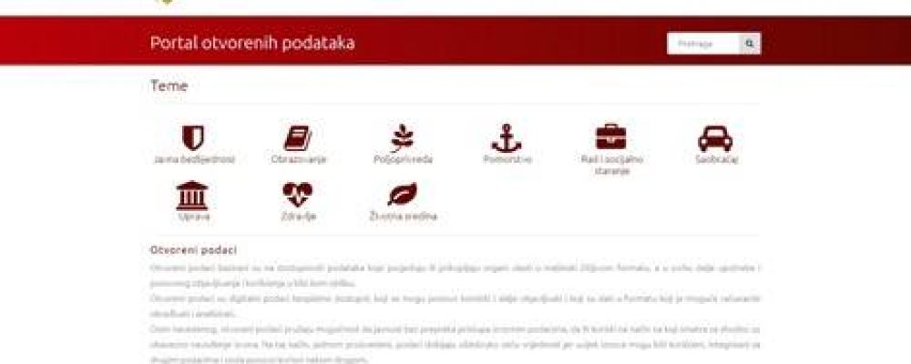Pokrenut portal otvorenih podataka