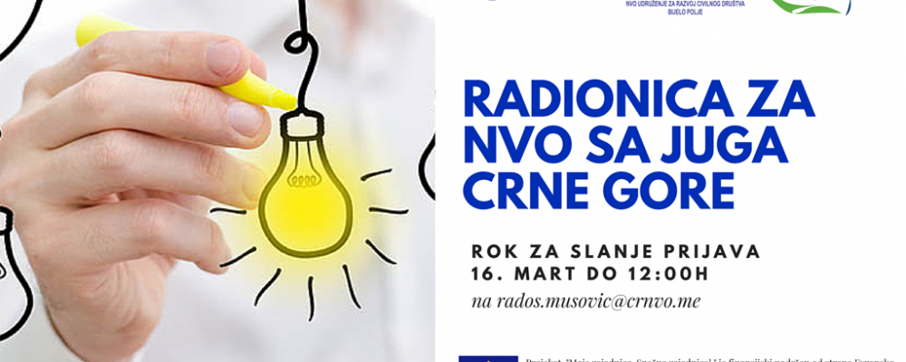 CRNVO: Radionice za NVO sa juga CG